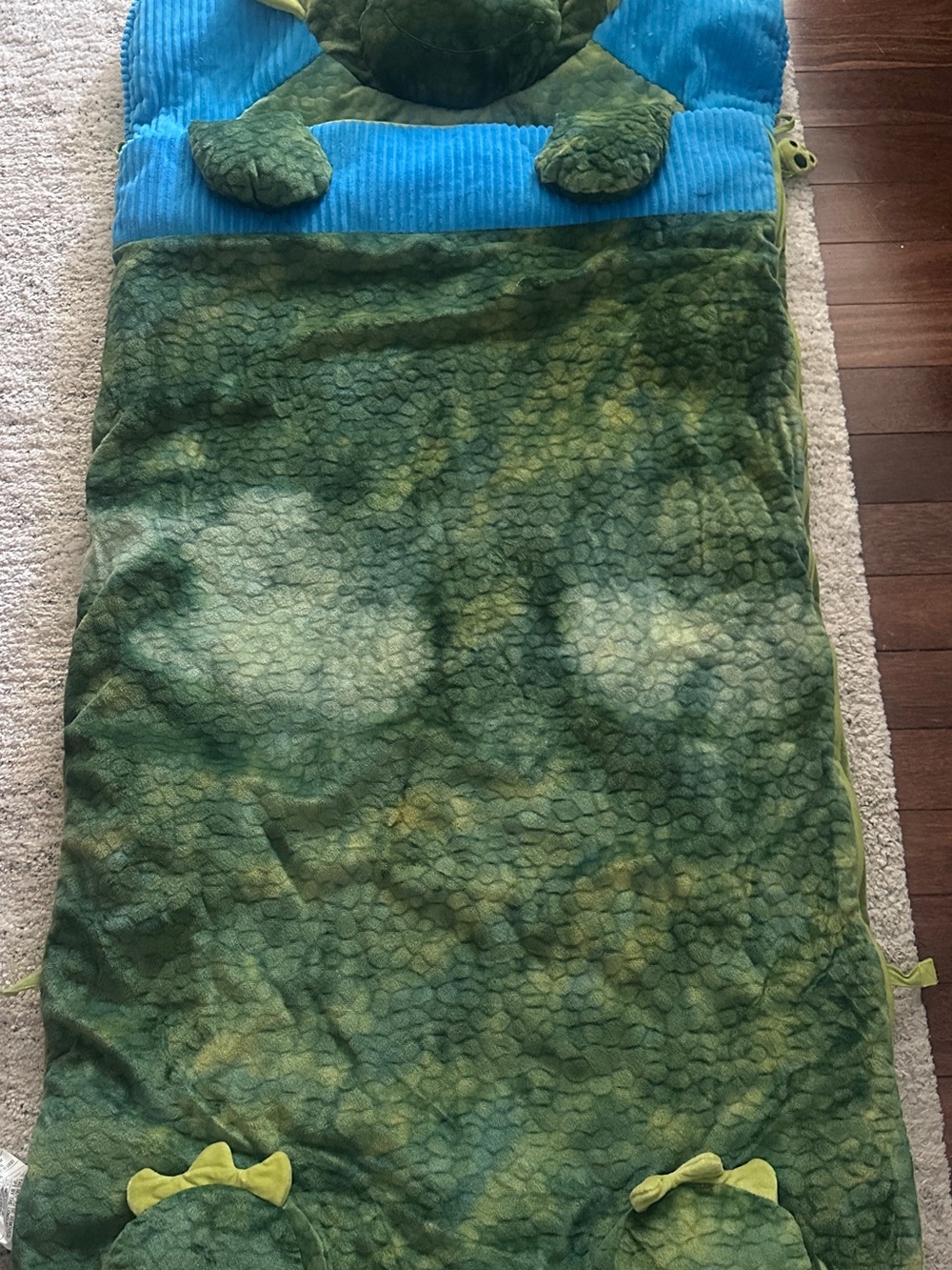 Green Turtle-Themed Kids Sleeping Bag - Brand Unspecified